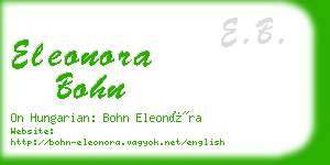 eleonora bohn business card